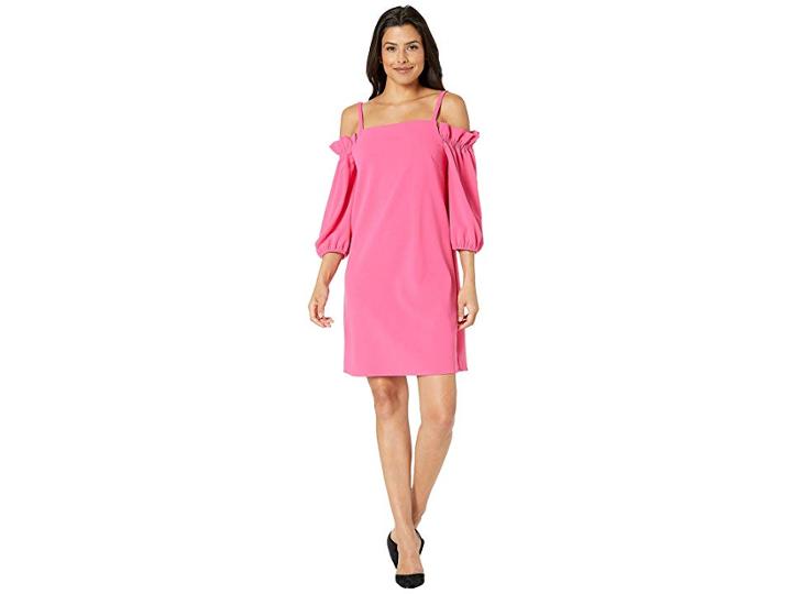 Laundry By Shelli Segal Off The Shoulder Shift Dress (hot Pink) Women's Dress