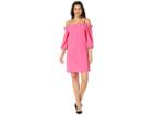 Laundry By Shelli Segal Off The Shoulder Shift Dress (hot Pink) Women's Dress