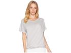 Lna Enwrap Brushed Tee (heather Grey) Women's T Shirt