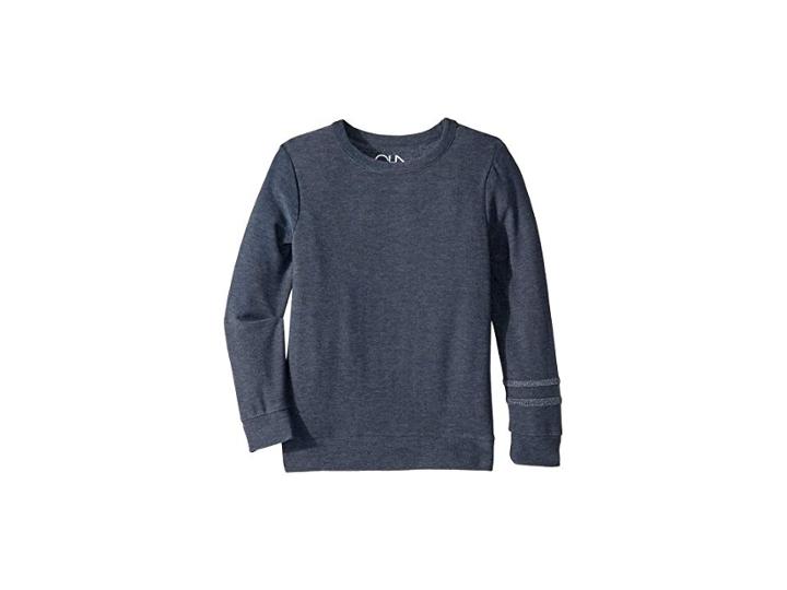 Chaser Kids Super Soft Long Sleeve Striped Sleeve Crew Neck Pullover (little Kids/big Kids) (avalon) Boy's Long Sleeve Pullover
