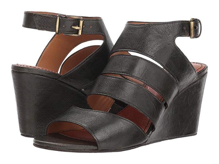 Patricia Nash Korina (dark Khaki Leather) Women's Wedge Shoes