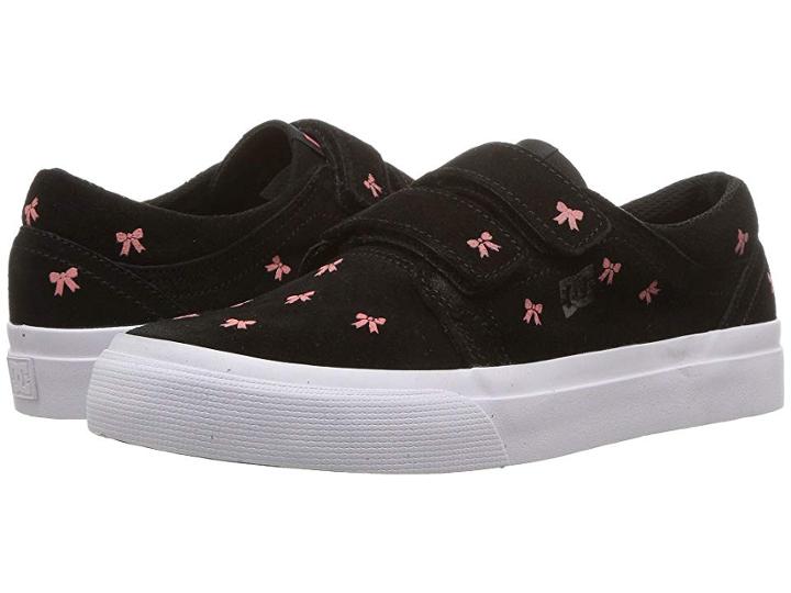 Dc Kids Trase V Se (little Kid/big Kid) (black/pink) Girls Shoes