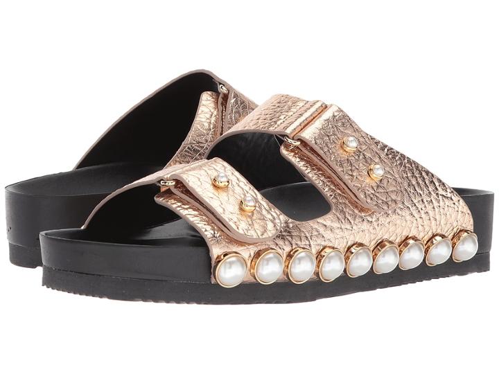 Suecomma Bonnie Jewel Detailed Flat Sandal (bronze) Women's Sandals