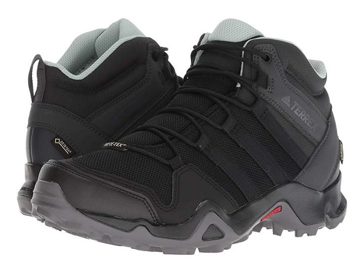 Adidas Outdoor Terrex Ax2r Mid Gtx (black/black/ash Green) Women's Shoes