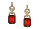 Lauren Ralph Lauren Post Stone Drop Earrings (red) Earring