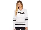 Fila Tanya Hockey Jersey (white/black/silver Dollar) Women's Clothing