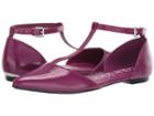 Calvin Klein Ghita Flat (magenta Paper Patent/clear Lucite) Women's Dress Flat Shoes