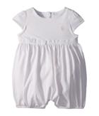 Ralph Lauren Baby Striped Cotton Jersey Romper (infant) (delicate Pink/white) Girl's Jumpsuit & Rompers One Piece