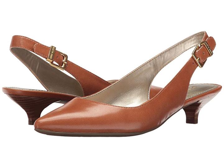 Anne Klein Expert (cognac Leather) Women's 1-2 Inch Heel Shoes