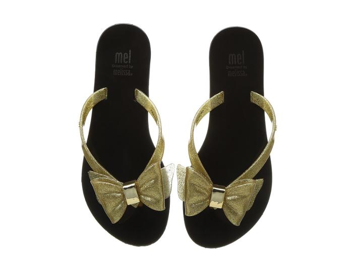Mini Melissa Mel Harmonic Iii (little Kid) (black Gold) Girl's Shoes