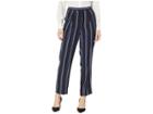 Tahari By Asl Georgette Striped Pants (black/cobalt Blue) Women's Casual Pants