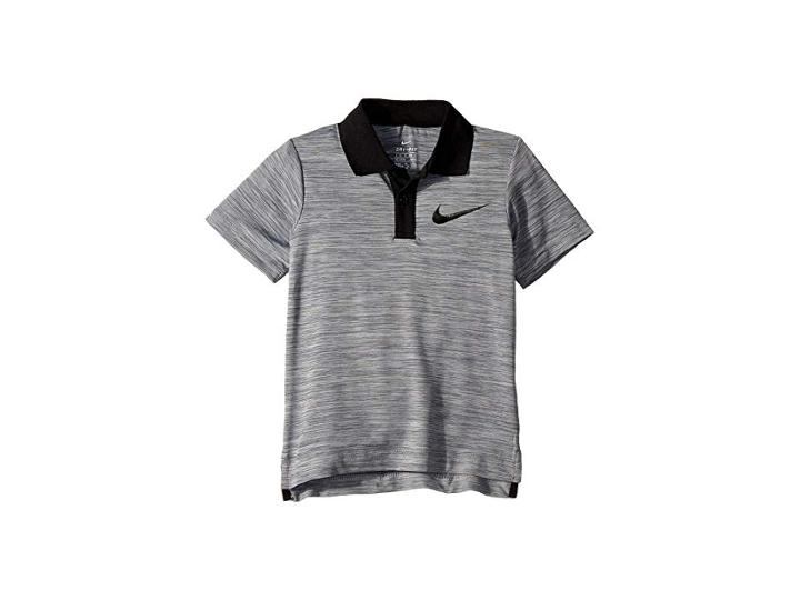 Nike Kids Dri-fit Cross-dye Polo (little Kids) (cool Gray Heather) Boy's Clothing