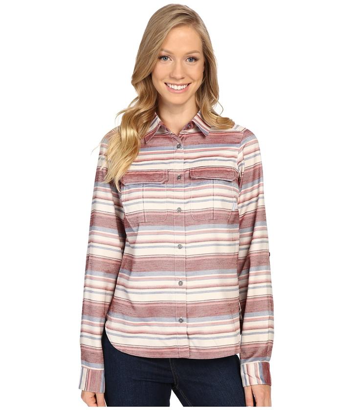 Columbia Pilsner Lodge Stripe Long Sleeve Shirt (marsala Red Stripe) Women's Long Sleeve Button Up