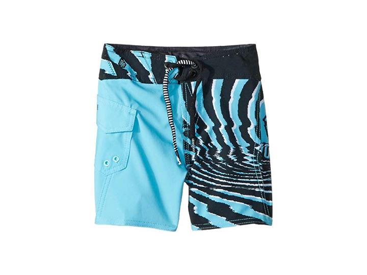 Volcom Kids Lido Block Mod Boardshorts (toddler/little Kids) (blue Bird) Boy's Swimwear