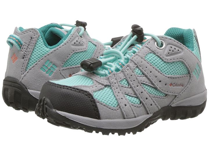 Columbia Kids Redmond Waterproof (toddler/little Kid) (gulf Stream/bright Peach) Girls Shoes