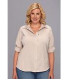 Columbia Plus Size Silver Ridge L/s Shirt (fossil) Women's Long Sleeve Button Up