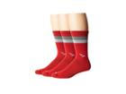 Drymax Sport Run Lite-mesh Crew 3-pack (torrid Red/anthracite/gray Stripes) Crew Cut Socks Shoes