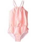 Seafolly Kids Cute D'azure Blouson Tank One-piece (toddler/little Kids) (coral Pink) Girl's Swimsuits One Piece