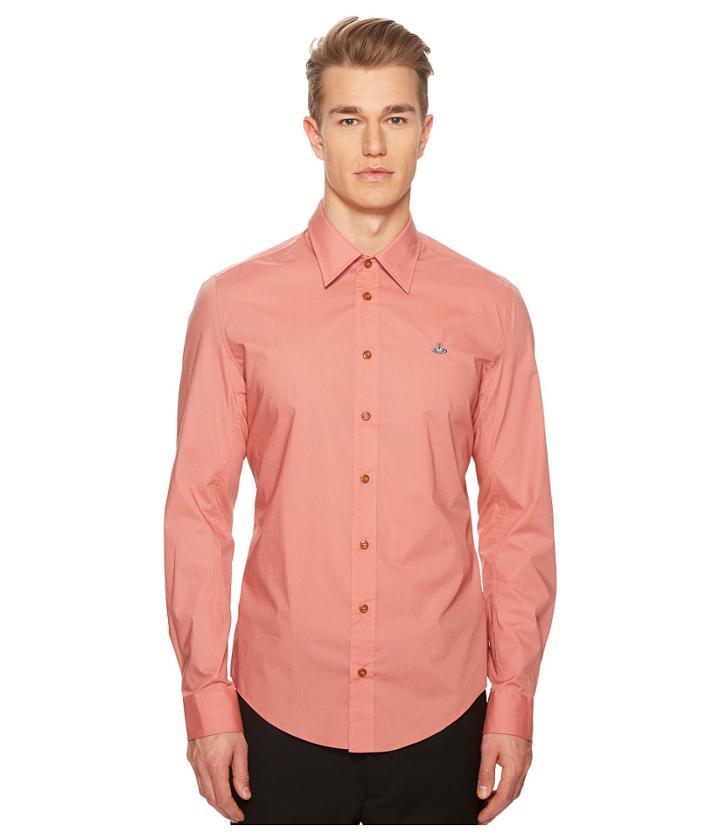 Vivienne Westwood Stretch Poplin Classic Shirt (brick) Men's T Shirt