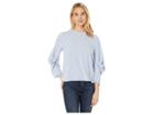 Vince Camuto Drapey Long Sleeve French Crepe Mock Neck Blouse (northern L) Women's Blouse