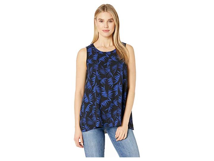Anne Klein High Low Sleeveless Tunic (anne Black/gauguin) Women's Dress