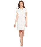 Adrianna Papell Celcilia Lace Sheath Dress (white/chamois) Women's Dress
