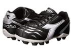 Diadora Kids Capitano Md Jr Soccer (toddler/little Kid/big Kid) (black/white/silver) Kids Shoes