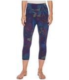 Fresh Produce Bright Botanical Oceanside Capri Leggings (moonlight Blue) Women's Casual Pants