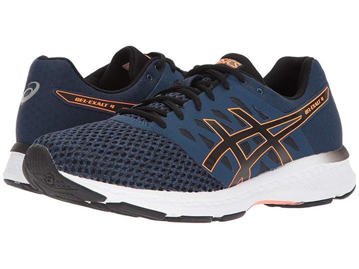 Asics Gel-exalt 4 (dark Blue/black/shocking Orange) Men's Running Shoes