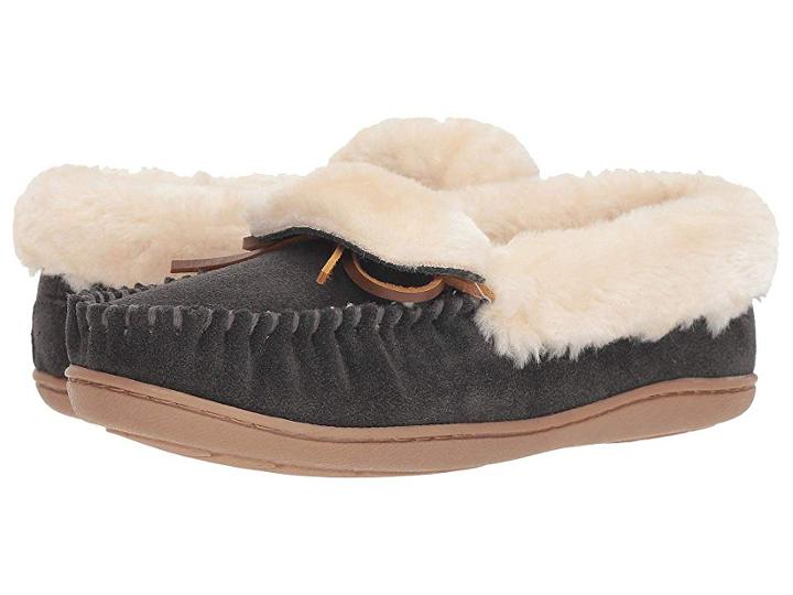 Minnetonka Tiffany Folded Trapper (charcoal) Women's Shoes