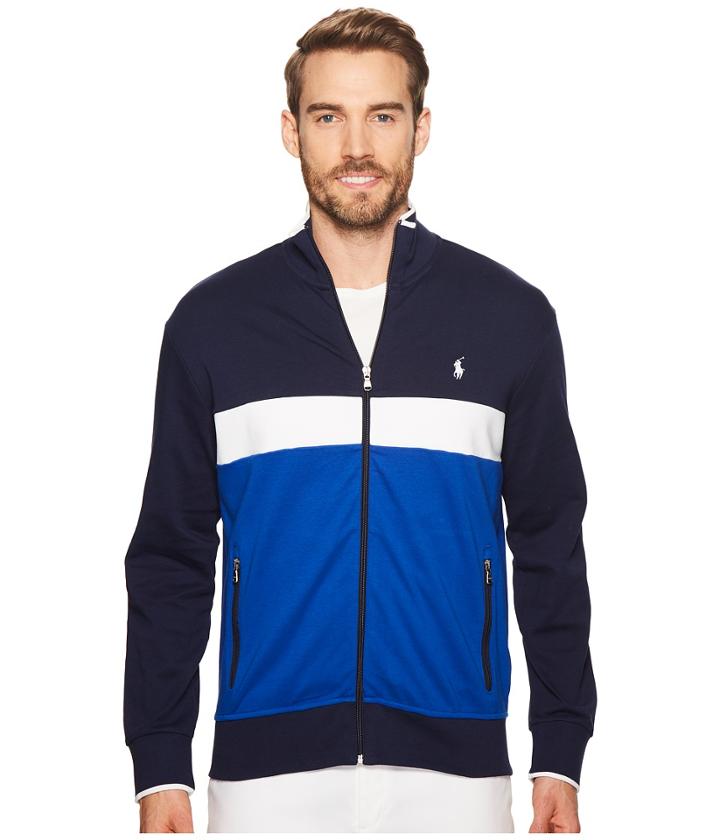 Polo Ralph Lauren Interlock Track Jacket (cruise Navy Multi) Men's Clothing