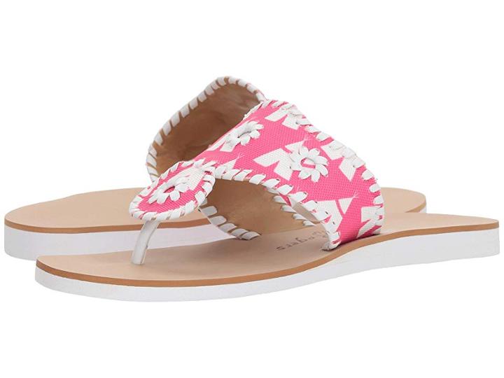 Jack Rogers Captiva (bright Pink/white) Women's Shoes