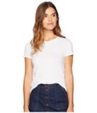 Juicy Couture Knit Jxjc Varsity Logo Graphic Tee (white) Women's T Shirt