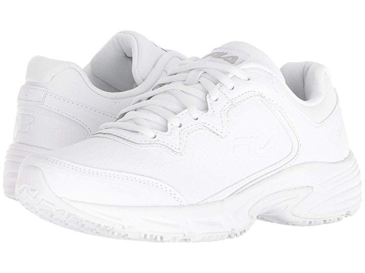 Fila Memory Fresh Start 2 Slip Resistant (white/white/white) Women's Shoes