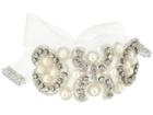 Nina Erlynda Pearl Tie-on Bracelet (ivory/organza) Bracelet