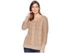 Hatley Cable Knit Sweater (brown) Women's Sweater