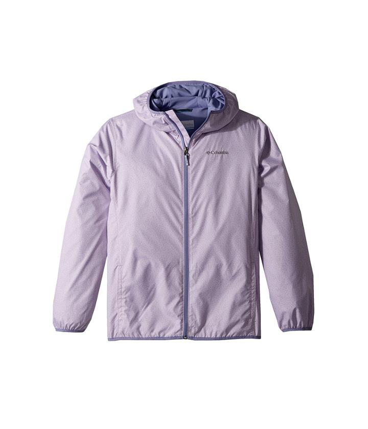 Columbia Kids Pixel Grabbertm Ii Wind Jacket (little Kids/big Kids) (phantom Purple Print/fairytale) Girl's Coat