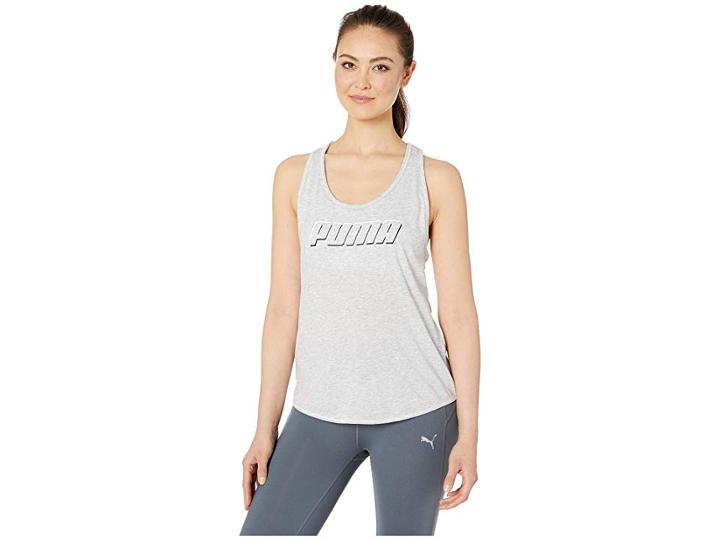 Puma Modern Sports Tank (light Gray Heather) Women's Sleeveless