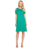 Ellen Tracy Open Shoulder Dress (palm) Women's Dress