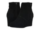 Toms Desert Wedge High (black Suede) Women's Wedge Shoes