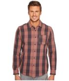 Volcom B-side Long Sleeve Flannel (dusty Brown) Men's Clothing