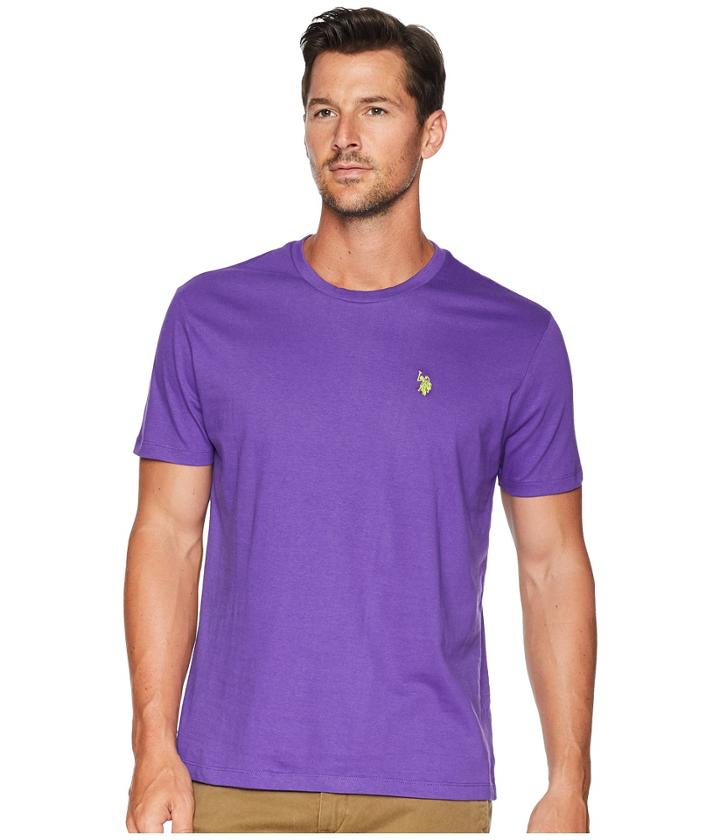 U.s. Polo Assn. Crew Neck Small Pony T-shirt (sea Violet) Men's Short Sleeve Pullover