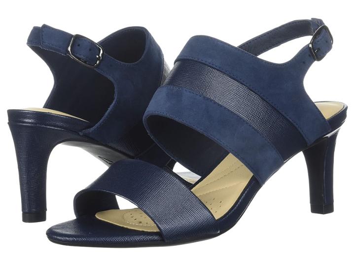 Clarks Laureti Joy (navy Combination Leather) High Heels
