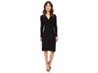 Kamalikulture By Norma Kamali L/s Side Draped Dress (black) Women's Dress