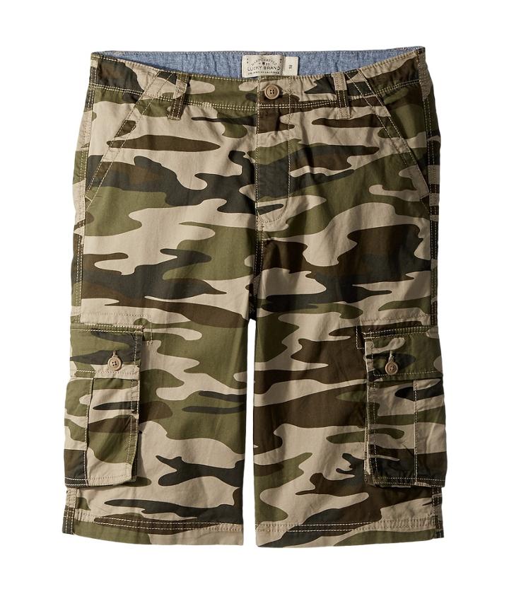 Lucky Brand Kids Cargo Shorts Camo (big Kids) (green Camo) Boy's Shorts