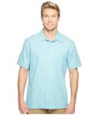 Tommy Bahama Cypress Sands Camp Shirt (lagoon Water) Men's Clothing