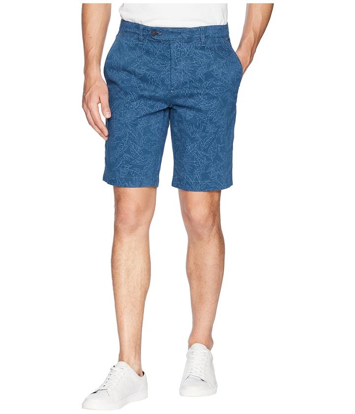 Ted Baker Leafee Leaf Print Shorts (teal) Men's Shorts