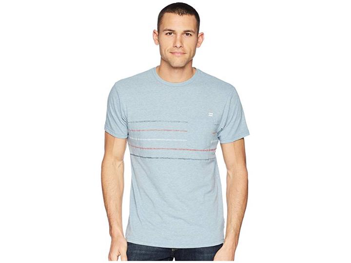 Billabong Team Stripe T-shirt (denim Heather) Men's T Shirt