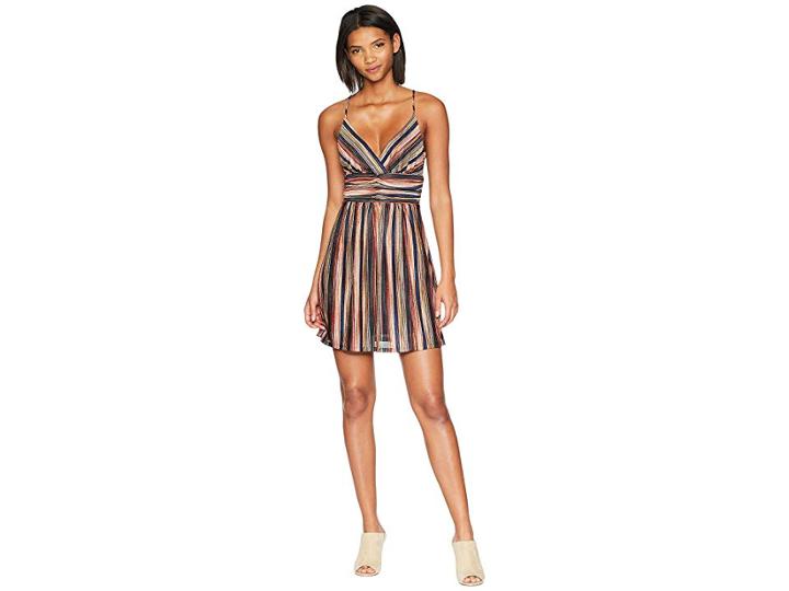 Bcbgeneration Shirred Banded Waist Dress (multicolor Combo) Women's Dress