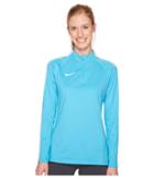 Nike Academy Soccer Drill Top (light Blue Fury/white/white) Women's Clothing